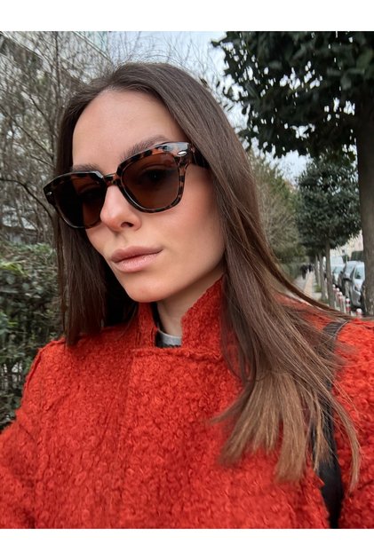 Unisex Road Brown Leopard Uv400 Sunglasses