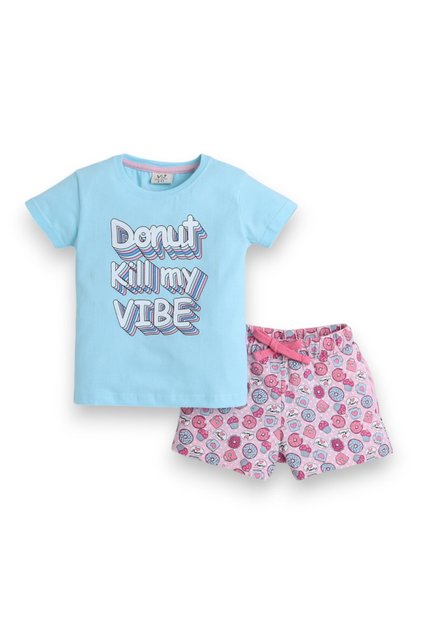 - Printed T-shirt and Shorts Pyjama Set