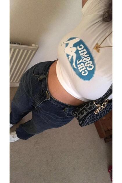 Trendiz Cosmic Girl White Crop Women's T-Shirt- Trendyol