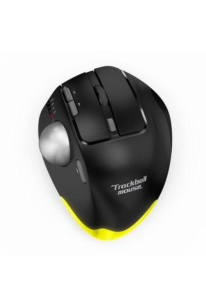 F-33 Trackball Kablosuz Mouse RGB Işıklı Ayarlanabilir Açılı Ergonomik Tasarım 2.4G Bluetooth Çift Mod