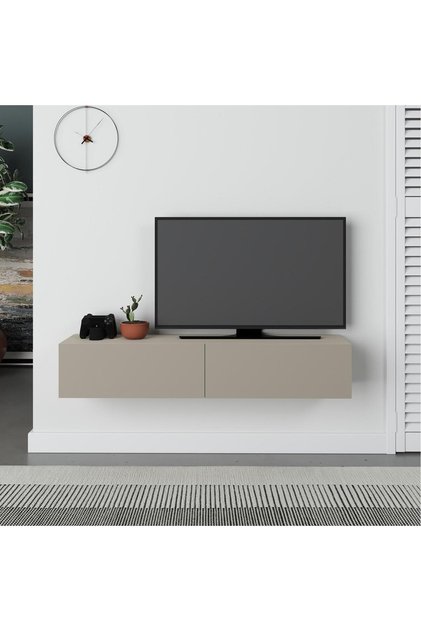 TV ÜNİTESİ TV SEHPASI TV ALT SEHPASI MDF 140 CM KUM BEJİ