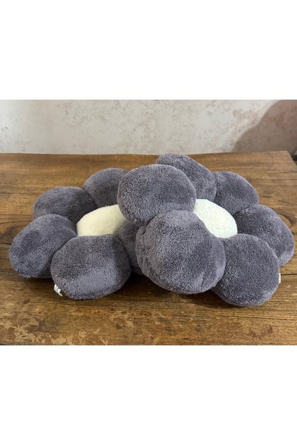 Daisy Plush Pillow Gray Throw Pillow 2 Li