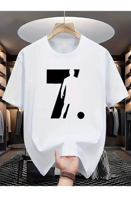 Unisex Football Design Printed Oversize T-Shirt