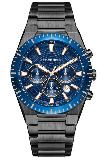 LC08100.090 Men Multi Function Display Watch & Metal Strap Gray