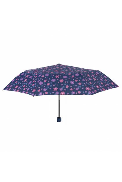 Umbrelă damă MINI manuală albastru cu flori