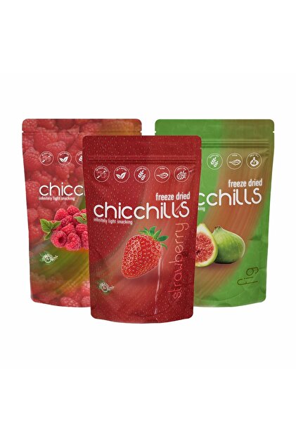 Chicchills Mix – Dondurularak Kurutulmuş – Ahududu Çilek İncir