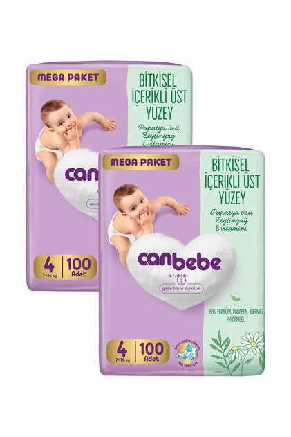 Bebek Bezi Mega Paket 4 Beden (7-14kg) 100 lü x 2 Adet