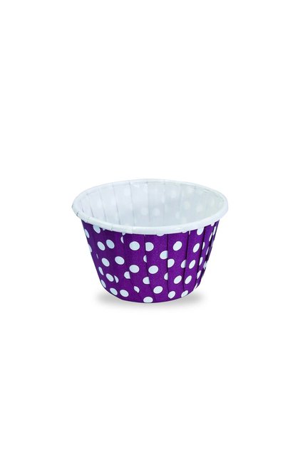 Muffin/Cupcake Cake Mold/Container Capsule, Oven Safe, Airfryer Compatible, Purple Polka Dot 50's