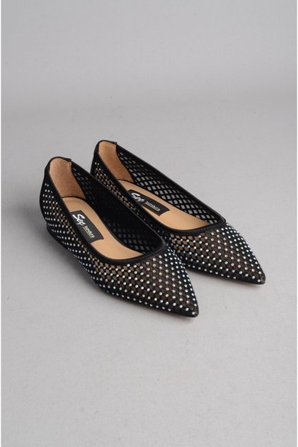 Select 090 stone detail women's ballet black