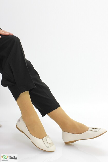 Women's Daily Genuine Leather Ballerinas M26Ya7225