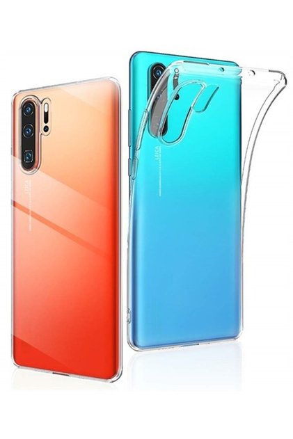 Huawei P30 Pro Super Silicone Transparent Cover Case Shock Absorbing Featured Case