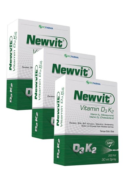 Vitamin D3 K2 Sprey 30 ml 3 Adet