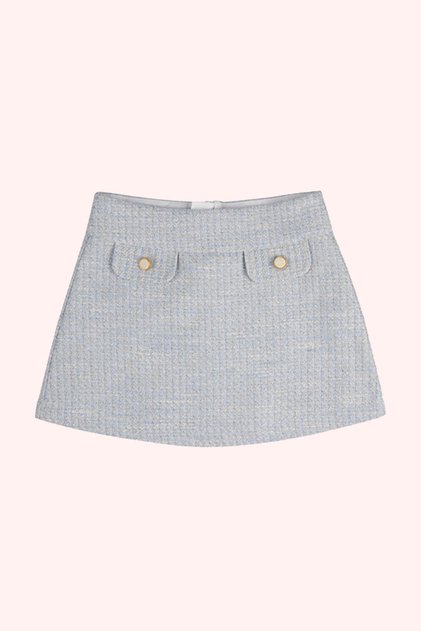 Girl's Blue Tweed Skirt