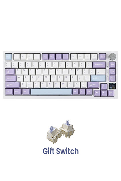 Ajazz AK820 PRO Mekanik Oyun Klavyesi,3 Modlu TFT Renkli Ekran ve