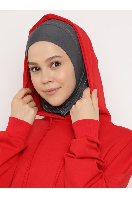 Striped Sports Hijab - St 296 (7829627)