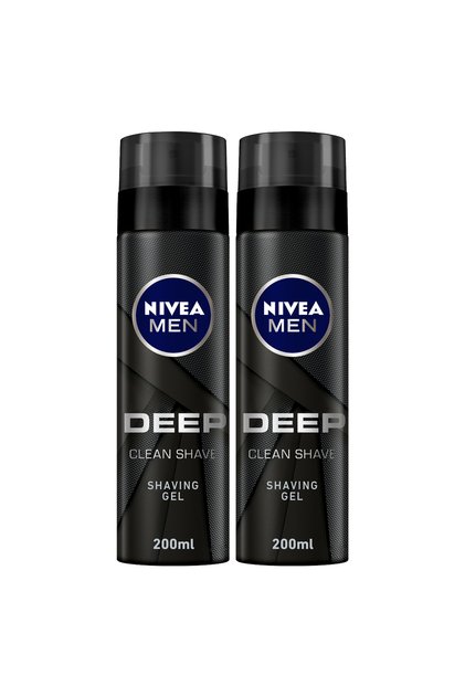 MEN DEEP Smooth Shave Shaving Foam, Antibacterial Black Carbon, 200m, Pack of 2l