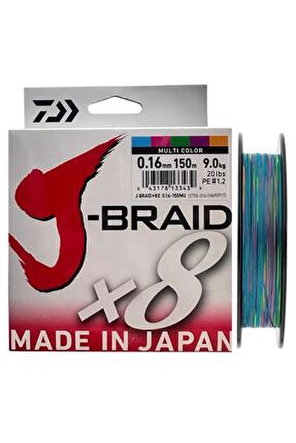 DAIWA J-Braid 8X Multi Color 150 mt 0.18 mm İp Misina - Fiyatı