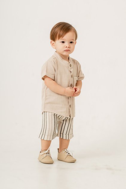 Baby Boy Shirt with Tie and Pocket 2 Piece Set