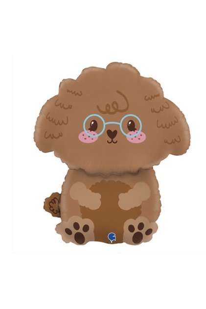 Cute Poodle Dog Balloon, Brown 70 cm 1 Piece