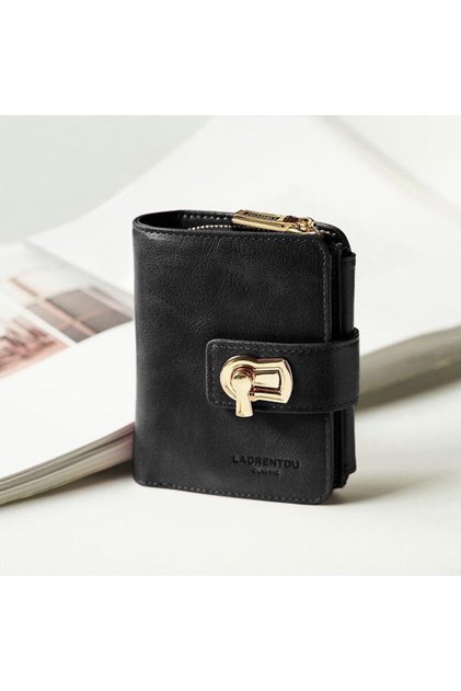 Santorelli Genuine Leather Italian-Made Buckled Zippered Women's Wallet - Women's Card Holder