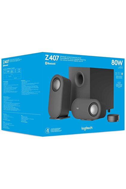 logitech Z407 2+1 BLUETOOTH MULTIMEDYA HOPARLÖR SİYAH (980-001348