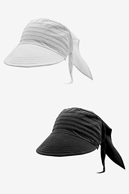 新品　salsation 　サルセーション　Bandana Hat　 Lサイズ Külah Kadın Bağlamalı Siperli Eşarp Bandana Plaj Şapkası 2li Paket