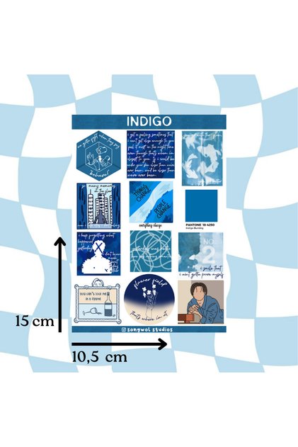 For Bts Rm Indigo Album Sticker A6 Size for Bullet Journal and Label