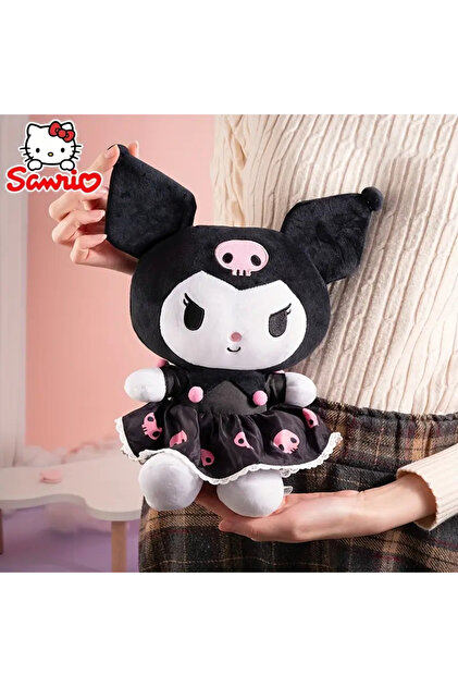 BABUN Kız Çocukları İçin Hediyelik Sanrio Kuromi Elbiseli Peluş