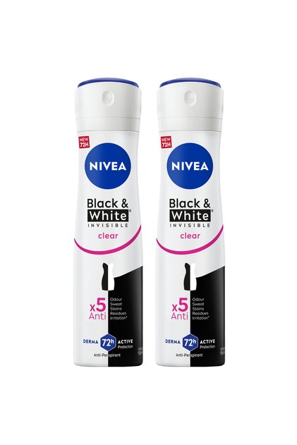 Black & White Invisible Original, Antiperspirant for Women, Spray 150ml, Pack of 2