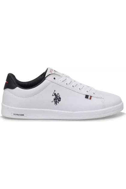 Women's White Lace-Up Sneaker
