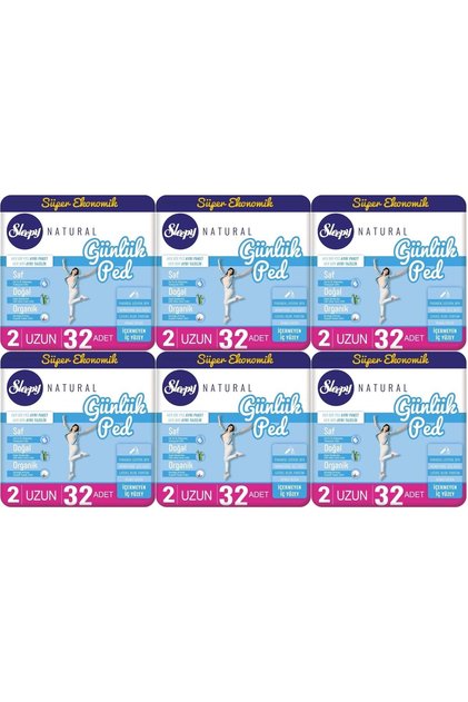 Natural Daily Pad Long 192 Pieces Super Economic Pk (6Pk*32)