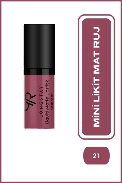 Longstay Liquid Matte Lipstick Mini No: 21 - Bulaşmayan Likit Mini Mat Ruj (3 ml)
