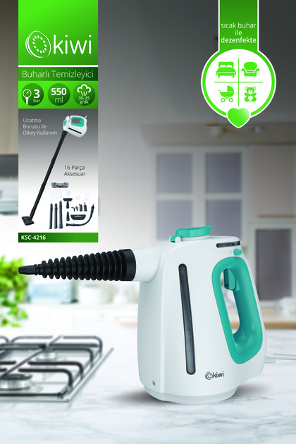 Kiwi Ksc-4216 Uzatma Borulu 16 Parça Aksesuarlı Buharlı