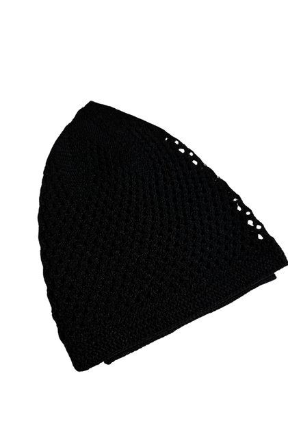 Hand Knitted Motif Prayer Cap, High Quality, Cotton Pieces