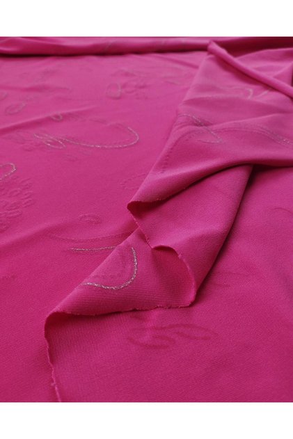 Candy Pink over Lame Gilded Jersey (Width 150 cm X Length 160 cm)