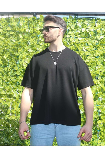 Oversize 100% Cotton Modal Silky Fabric Crew Neck Breathable T-Shirt