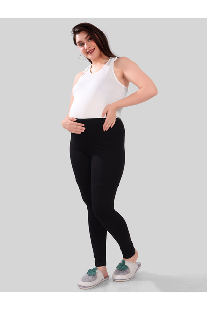Viscose Solid High Waist Maternity Leggings
