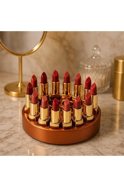 %100 Beton - Lipstick & Ruj Düzenleyici - 15 x 2,5 cm - 19 Bölmeli