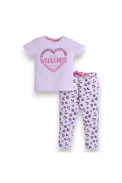 - Printed T-shirt and Pyjama Set