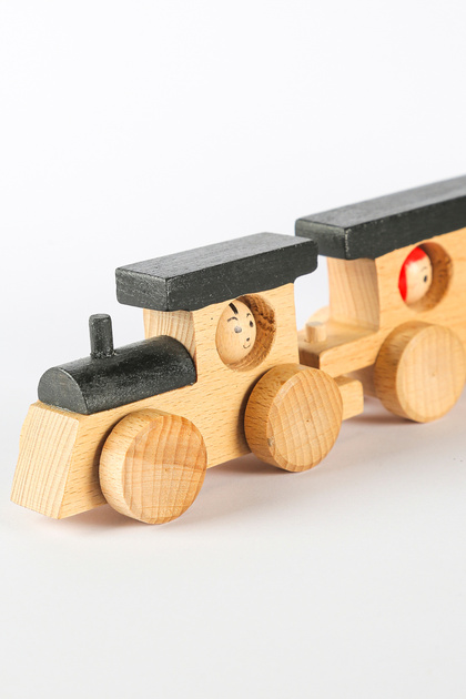 Tren Ahşap Oyuncak - Doğal Ahşap