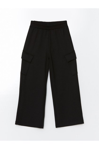 Elastic Waist Girl's Cargo Sweatpants