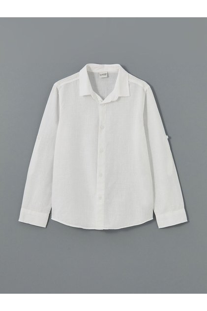 LCW Kids Basic Long Sleeve Boy's Shirt