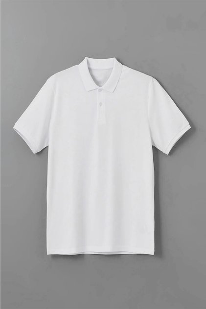 Men's Slim Fit Slim Fit Cotton Fabric Curled Collar Polo Neck T-Shirt