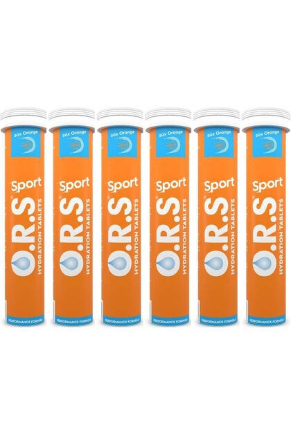 O.R.S Hydration Tablets with Electrolytes, Vegan, Gluten and Lactose Free Formula Natural Orange Fla