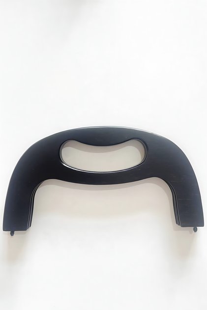 Alfa Model, Detailed Handle, Natural Solid Wood Bag Holder, Black