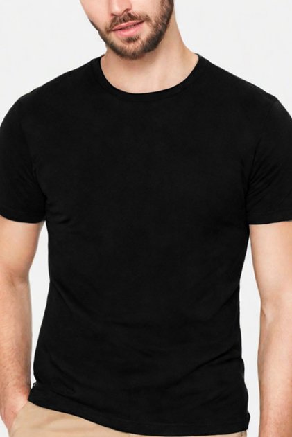 Egyptian Men's Modal Hercules Crew Neck Black Undershirt