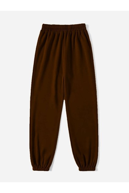 Women's Brown Oversize Sweatpants -