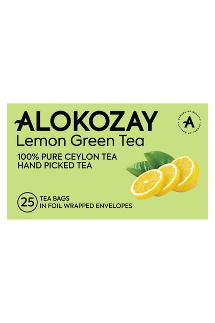Lemon Green Tea - 25 Tea Bags in Foil Wrapped Envelopes