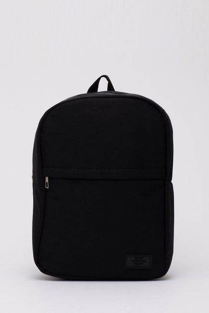 Black Shk40 2 Compartments Adjustable Strap Canvas Fabric Unisex Daily Sports Backpack L:33 E:23 G: