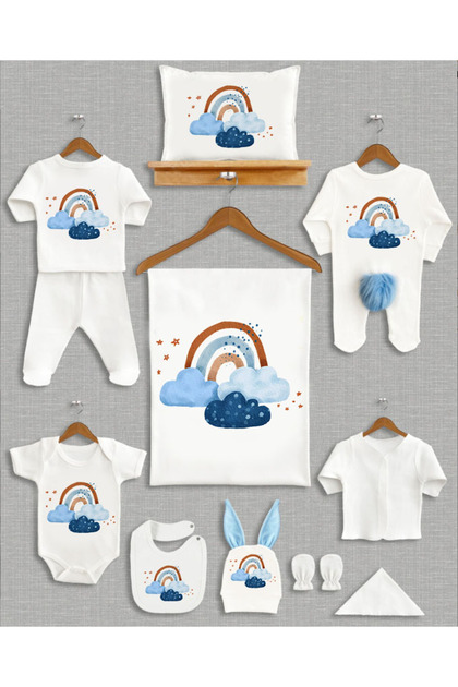 11-Piece Cute Printed Newborn Hospital Take-Home Set 100% Cotton